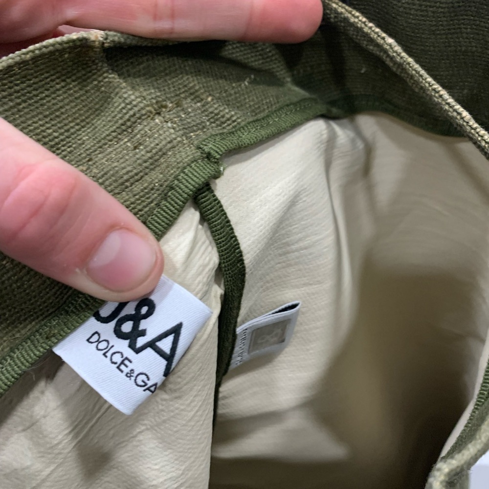 J&ANS Dolce & Gabbana Army Green Duffel Bag Drawstring Travel Bag Oversized Rare - Picture 13 of 16